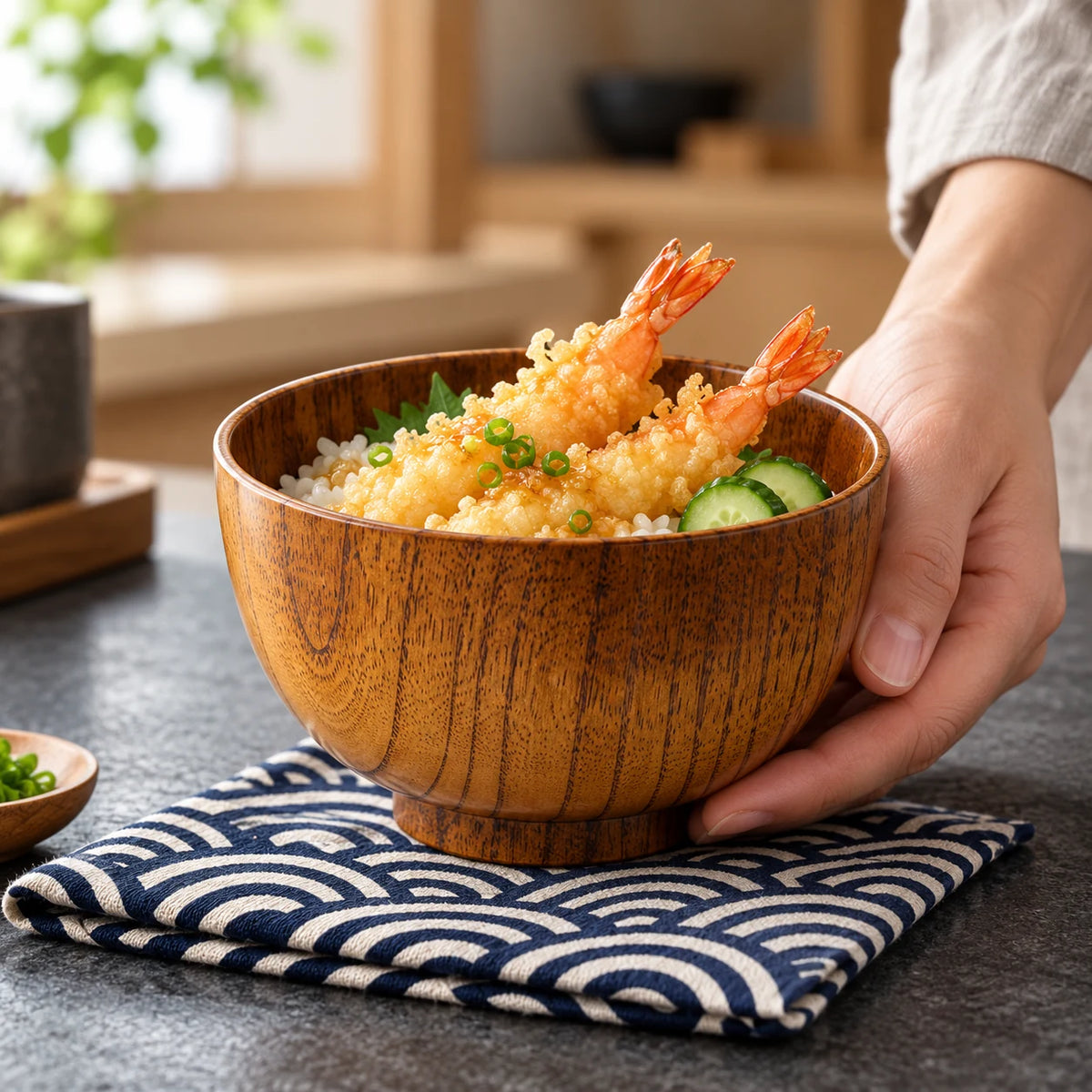 Maru Japanese Wooden Bowl – Rice and Soup