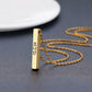 Korean Engraved Bar Necklace for Women